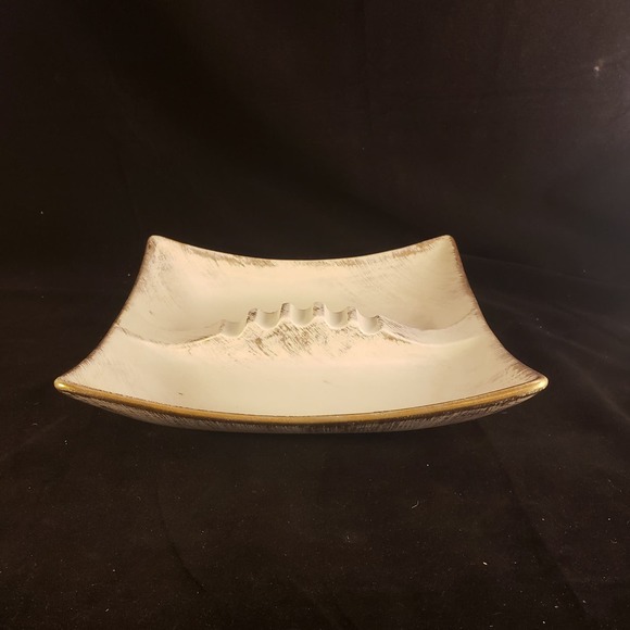 Vintage Royal Haeger Gold Tweed Ashtray 10.5" Square - Picture 4 of 6